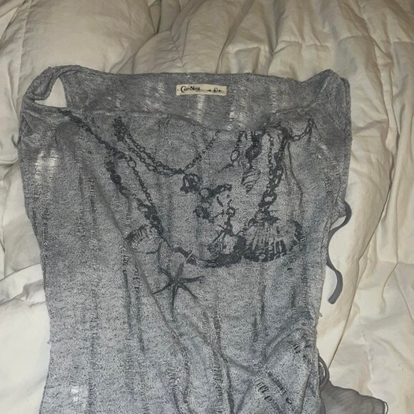 Draped Beaded Halter Top - Picture 7 of 7